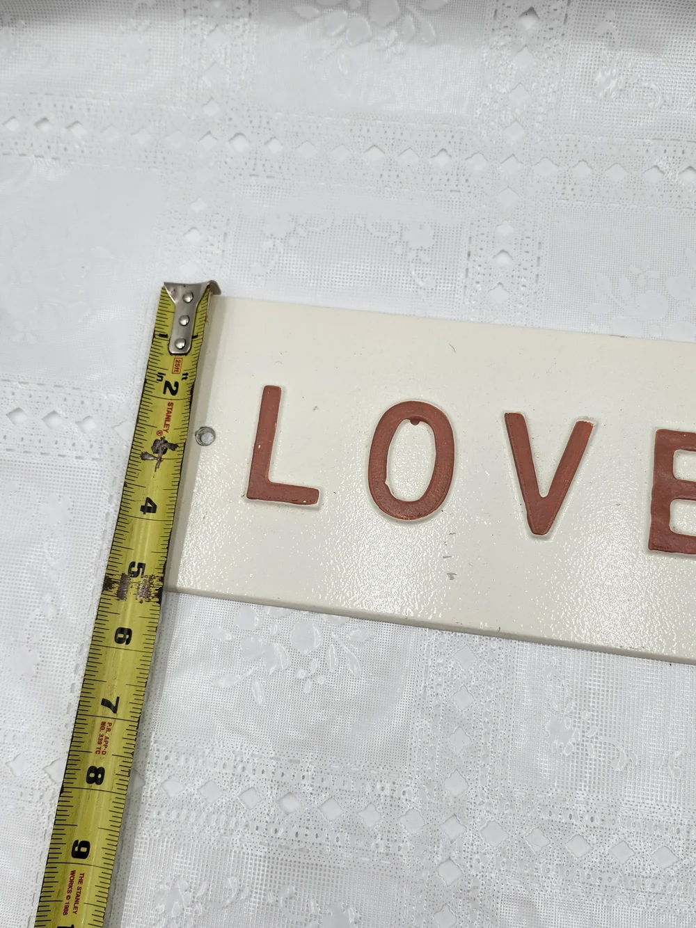 Hearth & Hand Magnolia LOVE Wall Art Sign Home Décor White 10”x 5”